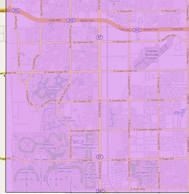 Service Areas East Valley Mobile Vet Gilbert, AZ